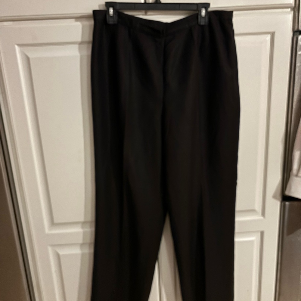 Evan Piccone black‎ linen blend pants.  Size 14. Fullly lined.